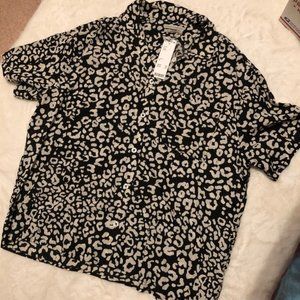 NWT Urban Outfitters Button Down Print Shirt